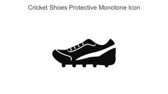 Cricket Shoes Protective Monotone Icon In Powerpoint Pptx Png And Editable Eps Format
