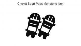 Cricket Sport Pads Monotone Icon In Powerpoint Pptx Png And Editable Eps Format
