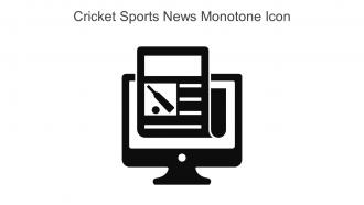 Cricket Sports News Monotone Icon In Powerpoint Pptx Png And Editable Eps Format