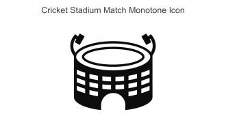 Cricket Stadium Match Monotone Icon In Powerpoint Pptx Png And Editable Eps Format