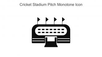 Cricket Stadium Pitch Monotone Icon In Powerpoint Pptx Png And Editable Eps Format