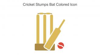 Cricket Stumps Bat Colored Icon In Powerpoint Pptx Png And Editable Eps Format