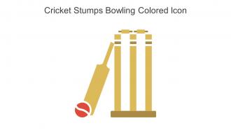 Cricket Stumps Bowling Colored Icon In Powerpoint Pptx Png And Editable Eps Format