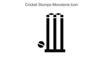 Cricket Stumps Monotone Icon In Powerpoint Pptx Png And Editable Eps Format