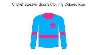 Cricket Sweater Sports Clothing Colored Icon In Powerpoint Pptx Png And Editable Eps Format
