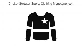 Cricket Sweater Sports Clothing Monotone Icon In Powerpoint Pptx Png And Editable Eps Format