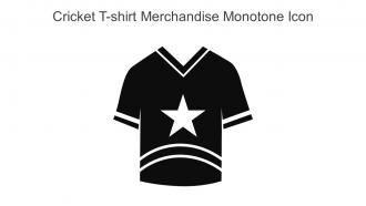 Cricket T Shirt Merchandise Monotone Icon In Powerpoint Pptx Png And Editable Eps Format