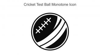 Cricket Test Ball Monotone Icon In Powerpoint Pptx Png And Editable Eps Format