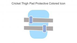 Cricket Thigh Pad Protective Colored Icon In Powerpoint Pptx Png And Editable Eps Format