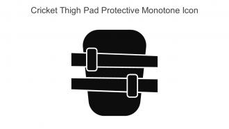 Cricket Thigh Pad Protective Monotone Icon In Powerpoint Pptx Png And Editable Eps Format