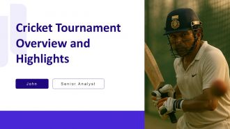 Cricket Tournament Overview And Highlights PPT Mockup AT