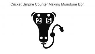 Cricket Umpire Counter Making Monotone Icon In Powerpoint Pptx Png And Editable Eps Format