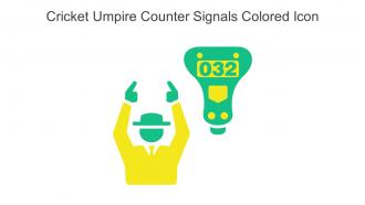 Cricket Umpire Counter Signals Colored Icon In Powerpoint Pptx Png And Editable Eps Format