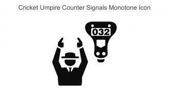 Cricket Umpire Counter Signals Monotone Icon In Powerpoint Pptx Png And Editable Eps Format