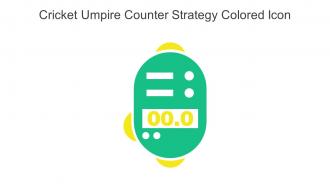 Cricket Umpire Counter Strategy Colored Icon In Powerpoint Pptx Png And Editable Eps Format