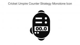 Cricket Umpire Counter Strategy Monotone Icon In Powerpoint Pptx Png And Editable Eps Format