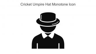 Cricket Umpire Hat Monotone Icon In Powerpoint Pptx Png And Editable Eps Format