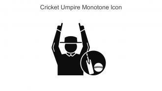 Cricket Umpire Monotone Icon In Powerpoint Pptx Png And Editable Eps Format