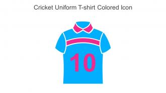 Cricket Uniform T Shirt Colored Icon In Powerpoint Pptx Png And Editable Eps Format