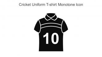 Cricket Uniform T Shirt Monotone Icon In Powerpoint Pptx Png And Editable Eps Format
