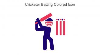 Cricketer Batting Colored Icon In Powerpoint Pptx Png And Editable Eps Format