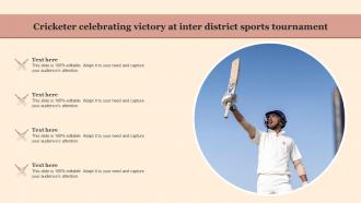 Cricketer Celebrating Victory At Inter District Sports Tournament
