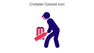 Cricketer Colored Icon In Powerpoint Pptx Png And Editable Eps Format