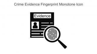 Crime Evidence Fingerprint Monotone Icon In Powerpoint Pptx Png And Editable Eps Format