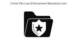Crime File Law Enforcement Monotone Icon In Powerpoint Pptx Png And Editable Eps Format
