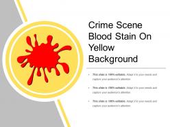Crime scene blood stain on yellow background