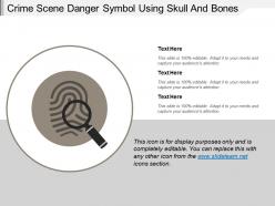Crime scene danger symbol using skull and bones