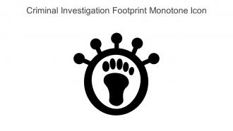 Criminal Investigation Footprint Monotone Icon In Powerpoint Pptx Png And Editable Eps Format