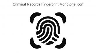 Criminal Records Fingerprint Monotone Icon In Powerpoint Pptx Png And Editable Eps Format