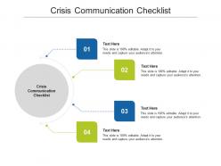 Crisis communication checklist ppt powerpoint presentation model examples cpb