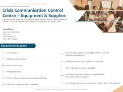 Crisis Communication Control Centre Writing Materials Ppt Powerpoint Layouts
