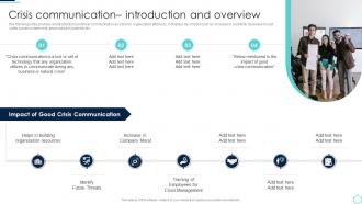 Crisis Communication Introduction And Overview Internal Communication Guide