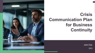 Crisis Communication Plan For Business Continuity PPT Designs AT