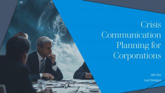 Crisis Communication Planning For Corporations PPT Summary AT