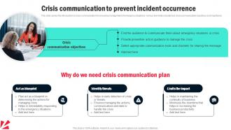 Crisis Communication To Prevent Incident Occurrence Organizational Crisis Management For Preventing