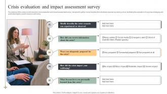 Crisis Evaluation And Impact Assessment Survey