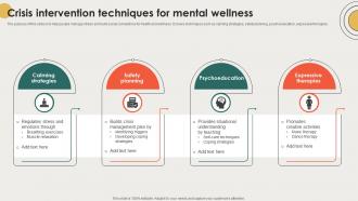 Crisis Intervention Techniques For Mental Wellness