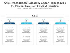 Crisis management capability linear process slide for percent relative standard deviation infographic template