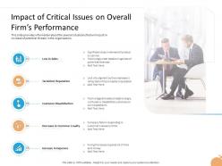 Crisis management impact of critical issues on overall firms performance ppt templates