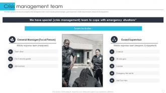 Crisis Management Team Manpower Security Services Company Profile Ppt Slides Background Image