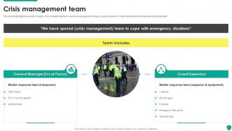 Crisis Management Team Security Guard Service Company Profile