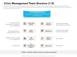 Crisis Management Team Structure Security Ppt File Elements