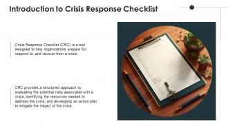 Crisis Response Checklist Powerpoint Presentation And Google Slides ICP Attractive Image