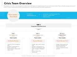 Crisis team overview team leader ppt powerpoint presentation file gallery