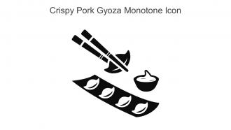 Crispy Pork Gyoza Monotone Icon In Powerpoint Pptx Png And Editable Eps Format