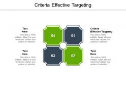 Criteria effective targeting ppt powerpoint presentation icon ideas cpb
